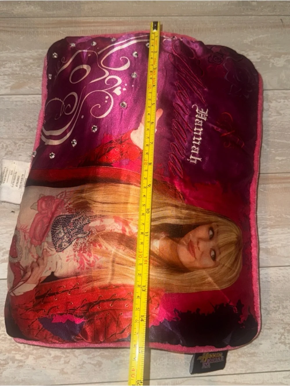 Vintage Hannah Montana Pop Star Pillow Pink Y2K Disney Miley Cyrus